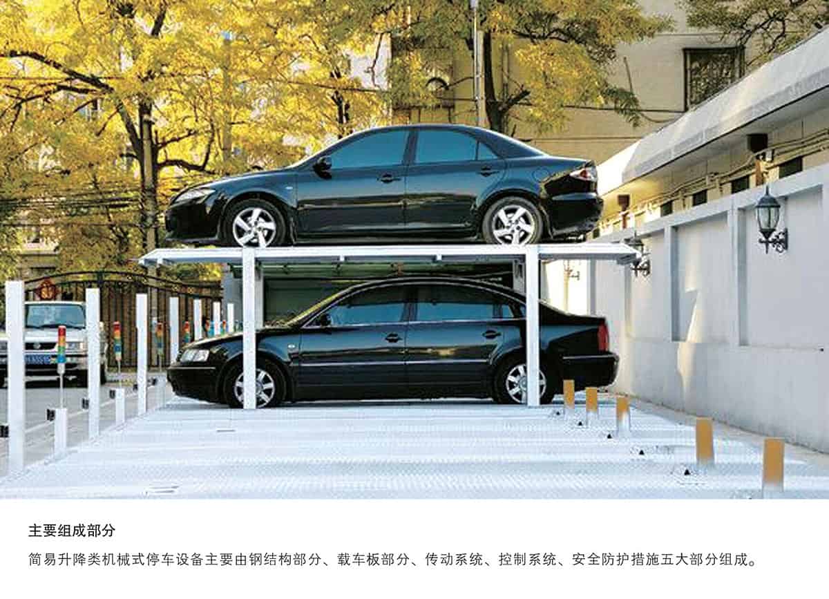 貴陽PJS2-D1二層地坑簡易升降立體車庫設(shè)備主要組成部分.jpg